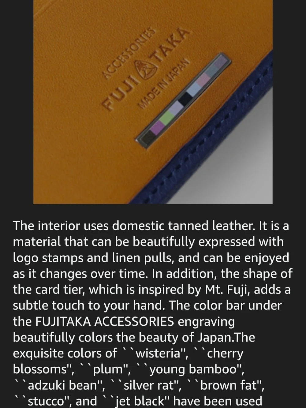 FUJITAKA Blue & Cognac Leather Accessory MULTI-Card Wallet W/ Coinpocket